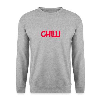 Chilli - Unisex Pullover - Weißgrau meliert - Vorne - Alina (178cm) & Michal (187cm)