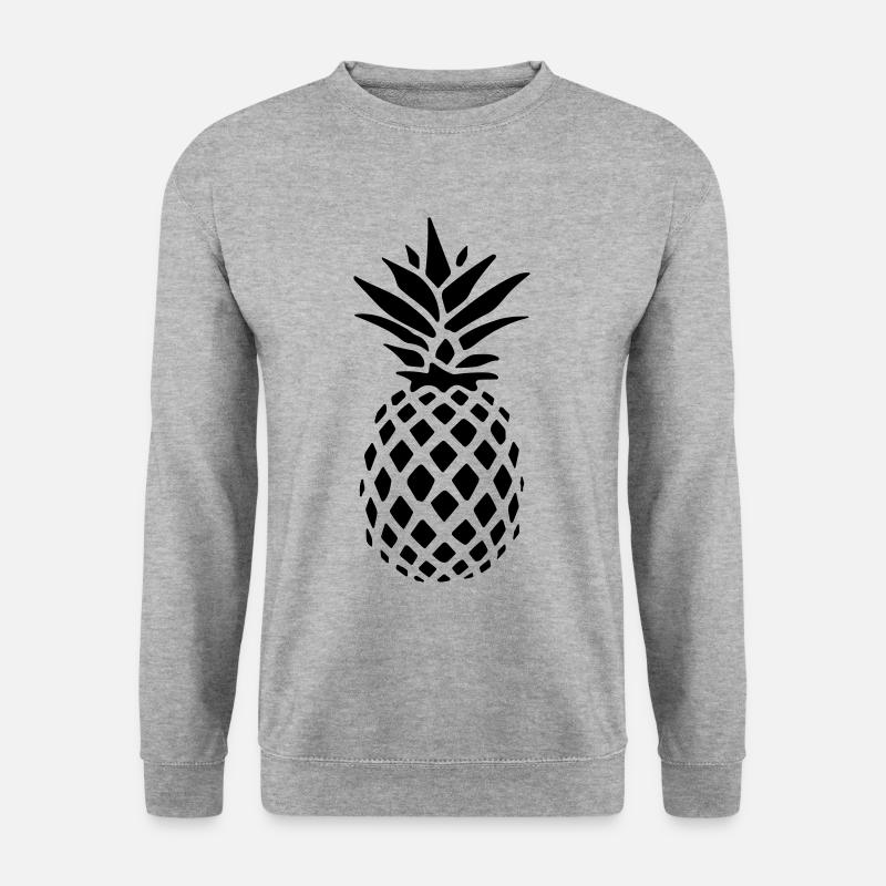 Ananas - Unisex Pullover - Weißgrau meliert