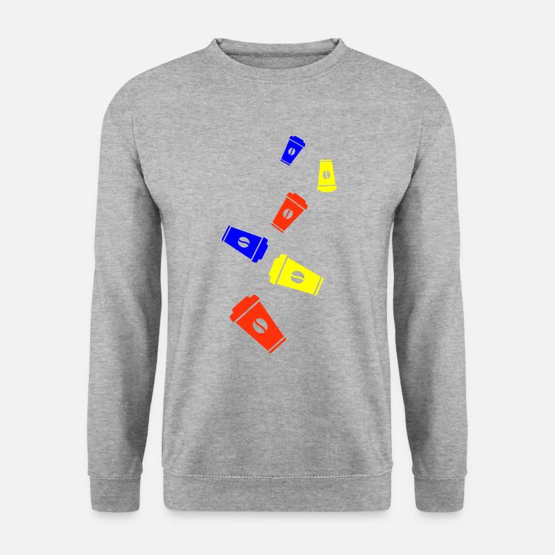 Kaffee Symbol - Unisex Pullover - Weißgrau meliert