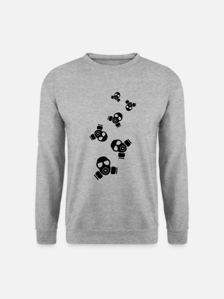 Gas mask symbol - Unisex Sweatshirt - salt & pepper