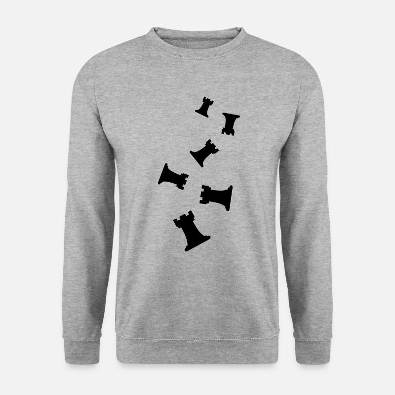Chess piece rook - Unisex Sweatshirt - salt & pepper
