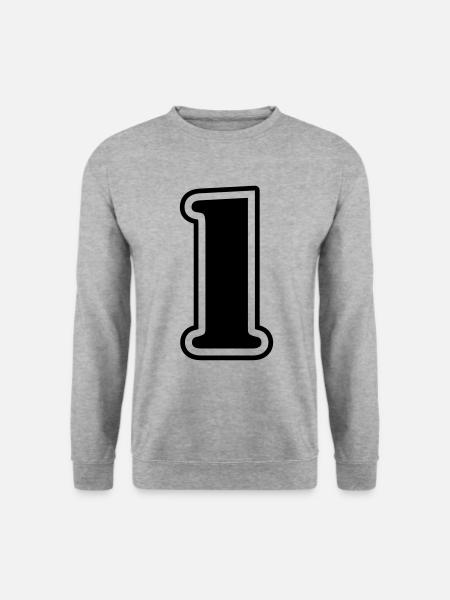 1 symbole numérique - Sweat-shirt Unisexe - gris chiné