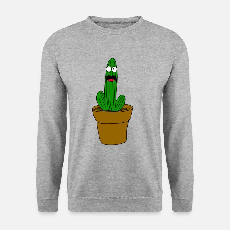 Cactus with beard - Unisex Sweatshirt - salt & pepper