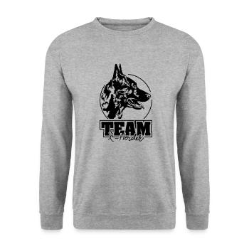 TEAM X - HERDER Dog Dog Sport IGP Wilsigns - Sweat-shirt Unisexe - gris chiné - Devant - Alina (178cm) & Michal (187cm)