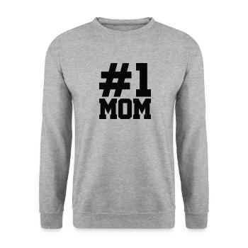 Best Mom Ever Mother's Day Mother Gift - Unisex Sweatshirt - salt & pepper - Front - Alina (178cm) & Michal (187cm)