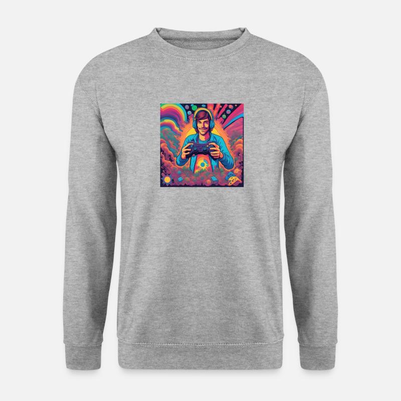 Gamer - GYM Session - Unisex Pullover - Weißgrau meliert