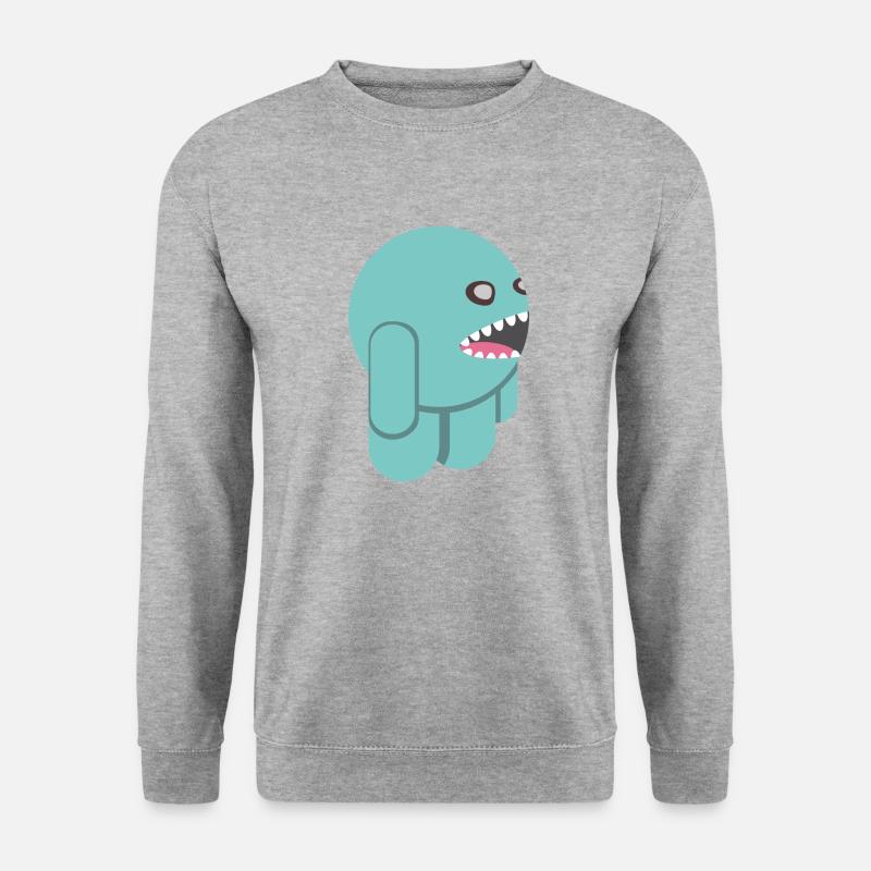Männchen - Unisex Pullover - Weißgrau meliert