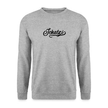 Schatzi Vintage - Sweat-shirt Unisexe - gris chiné - Devant - Alina (178cm) & Michal (187cm)