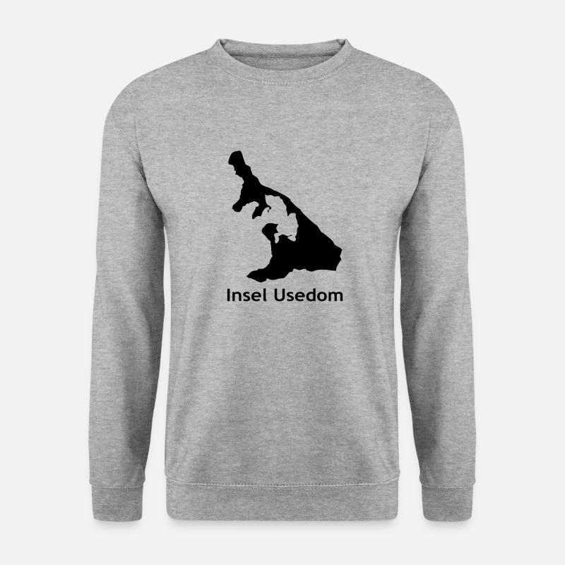 usedom - Unisex Pullover - Weißgrau meliert