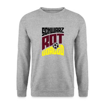 Schwarz Rot Goaled - Unisex Sweatshirt - salt & pepper - Front - Alina (178cm) & Michal (187cm)