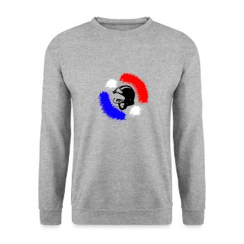 sapeur pompier de france - Sweat-shirt Unisexe - gris chiné - Devant - Alina (178cm) & Michal (187cm)