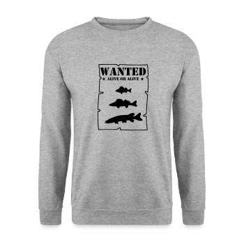 Wanted alive or alive - Unisex Pullover - Weißgrau meliert - Vorne - Alina (178cm) & Michal (187cm)