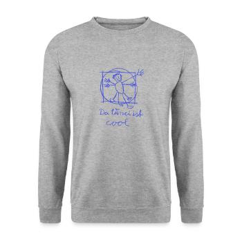 Da Vinci's cool - Unisex Sweatshirt - salt & pepper - Front - Alina (178cm) & Michal (187cm)