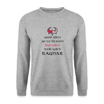 Bad Girls Raid With Ragnar - Sweat-shirt Unisexe - gris chiné - Devant - Alina (178cm) & Michal (187cm)