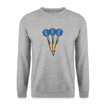 Fléchettes - Sweat-shirt Unisexe - gris chiné - Devant - Alina (178cm) & Michal (187cm)
