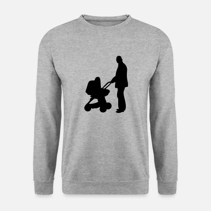 dad stroller silhouette - Unisex Sweatshirt - salt & pepper