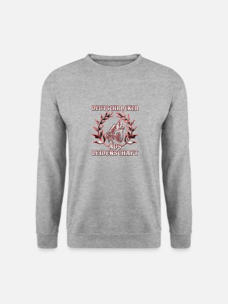 Deutschrocker aus Leidenschaft - Unisex Pullover - Weißgrau meliert