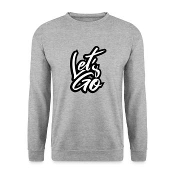 Graffiti Let s - Sweat-shirt Unisexe - gris chiné - Devant - Alina (178cm) & Michal (187cm)