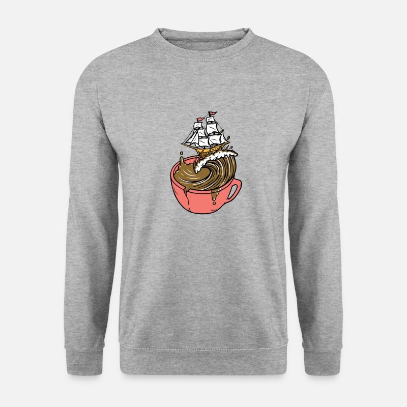 Sea of Coffee - Unisex Pullover - Weißgrau meliert