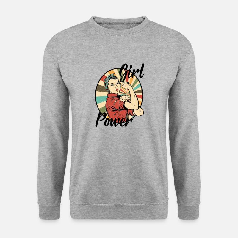 Girl Power - Unisex Pullover - Weißgrau meliert
