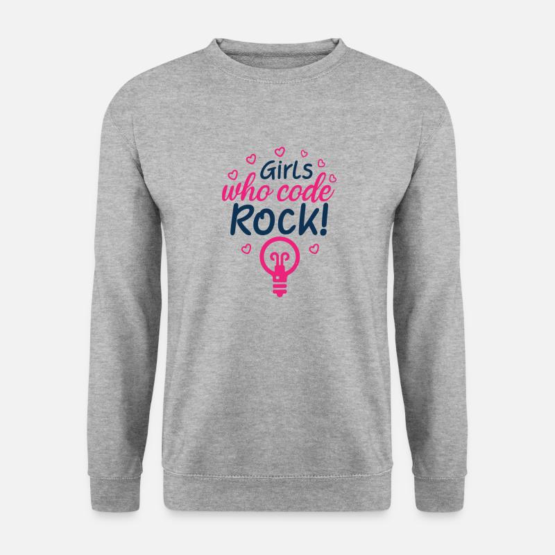 girls who code rock 01 - Unisex Sweatshirt - salt & pepper