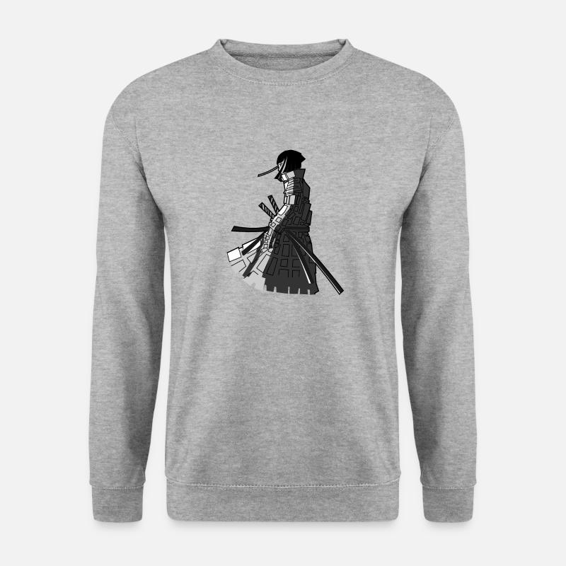 Girl Samurai - Unisex Pullover - Weißgrau meliert