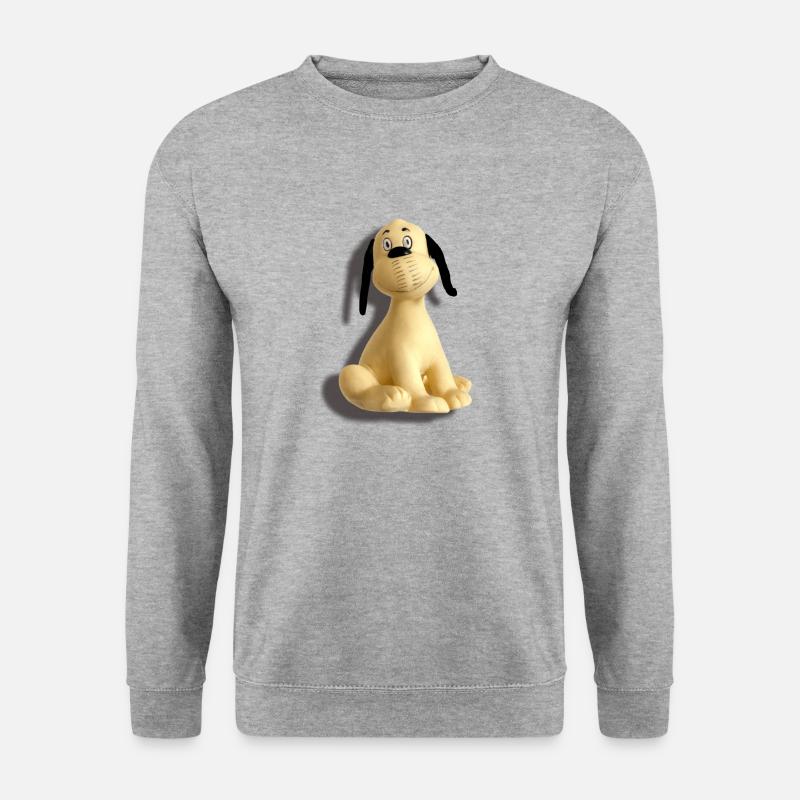 Hund Wum 80er Trend - Unisex Pullover - Weißgrau meliert