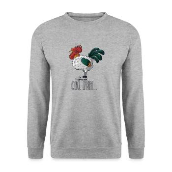 Coq ovin - Sweat-shirt Unisexe - gris chiné - Devant - Alina (178cm) & Michal (187cm)
