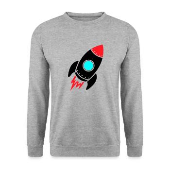 Rocket - Unisex Sweatshirt - salt & pepper - Front - Alina (178cm) & Michal (187cm)