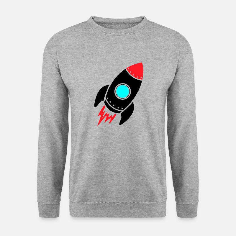 Rocket - Unisex Pullover - Weißgrau meliert