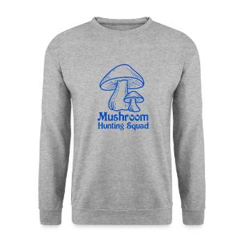 Hunting Mushrooms Nature Vegetables Food - Unisex Sweatshirt - salt & pepper - Front - Alina (178cm) & Michal (187cm)