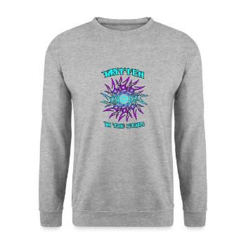 Written in the Stars - Street Fashion - Unisex Sweatshirt - salt & pepper - Front - Alina (178cm) & Michal (187cm)