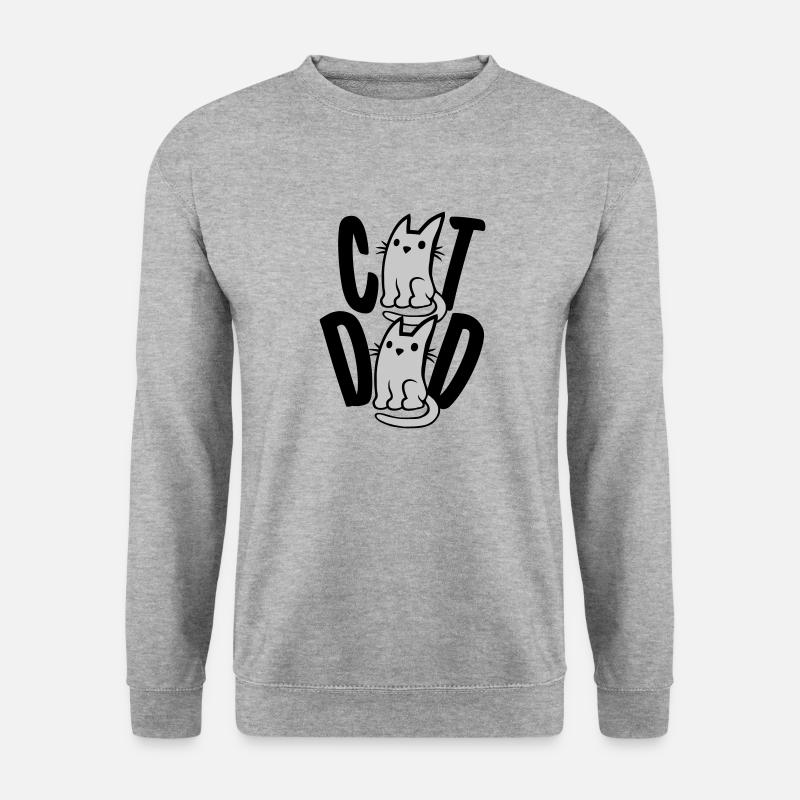 Cat Dad Text Logo - Unisex Sweatshirt - salt & pepper