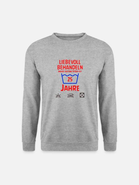 SSW132 25 Jahre im Geburtstag - Unisex Pullover - Weißgrau meliert