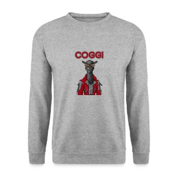 COGGI  - Sweat-shirt Unisexe - gris chiné - Devant - Alina (178cm) & Michal (187cm)