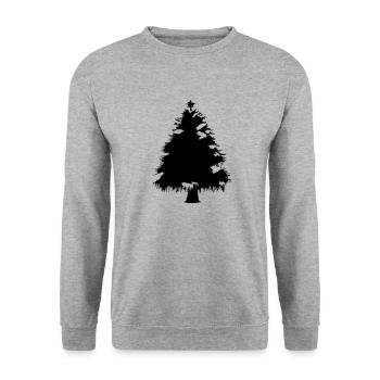 Christmas Tree Christmas Tree Winter Vector 1 - Unisex Sweatshirt - salt & pepper - Front - Alina (178cm) & Michal (187cm)