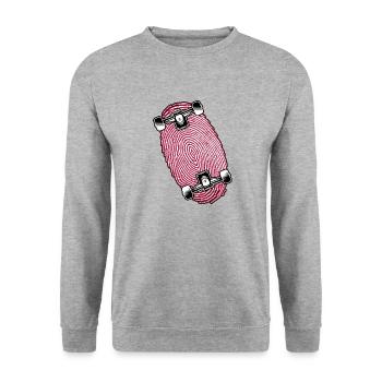 skater skateboard sk8 kickflip skateboarder - Unisex Sweatshirt - salt & pepper - Front - Alina (178cm) & Michal (187cm)