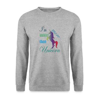 Uniqorn - Unisex Sweatshirt - salt & pepper - Front - Alina (178cm) & Michal (187cm)
