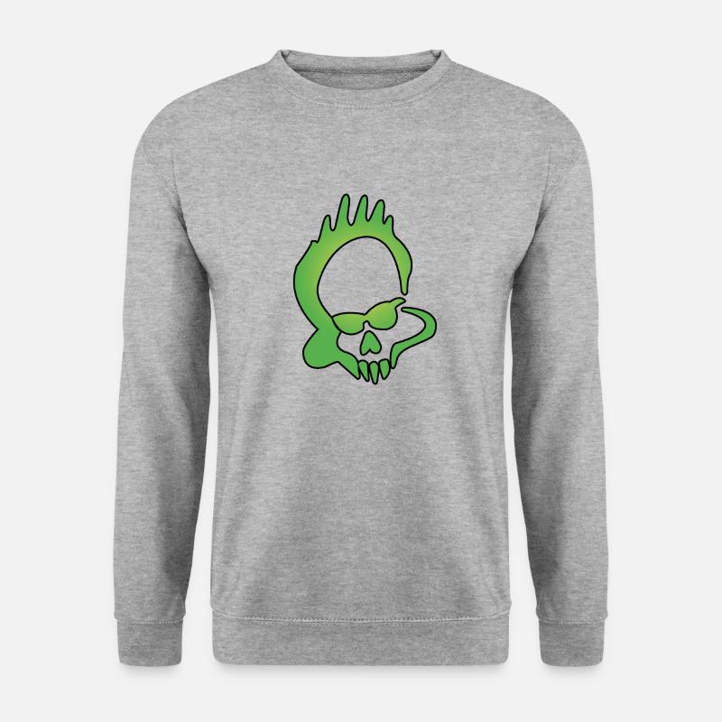 manslayergreenlogo - Unisex Pullover - Weißgrau meliert