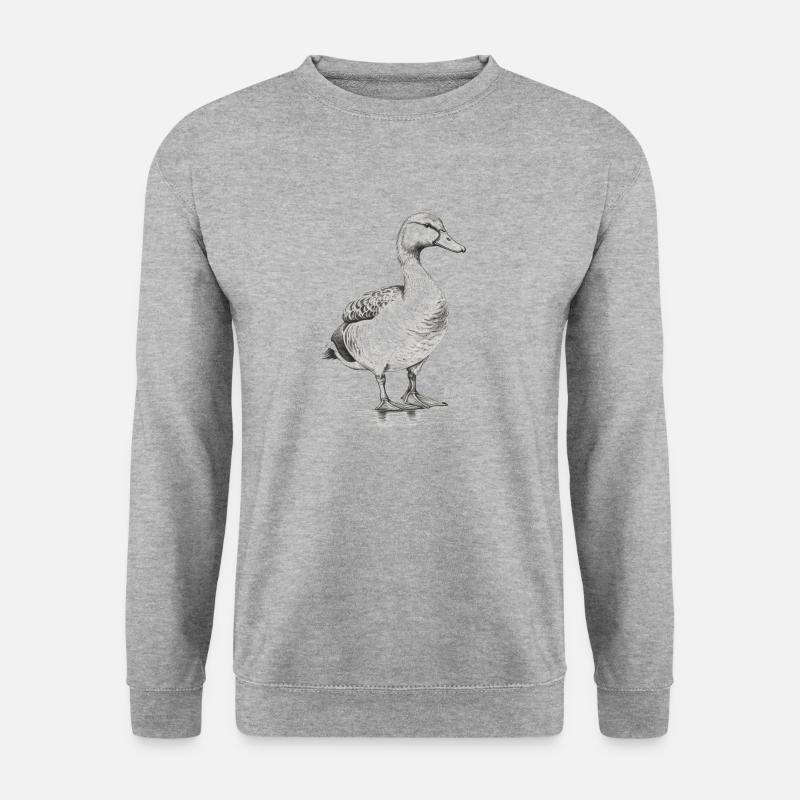 Ente - Unisex Pullover - Weißgrau meliert