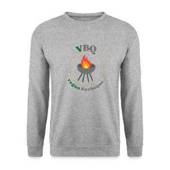 VBQ barbecue végétalien, végétarien, barbecue - Sweat-shirt Unisexe - gris chiné - Devant - Alina (178cm) & Michal (187cm)