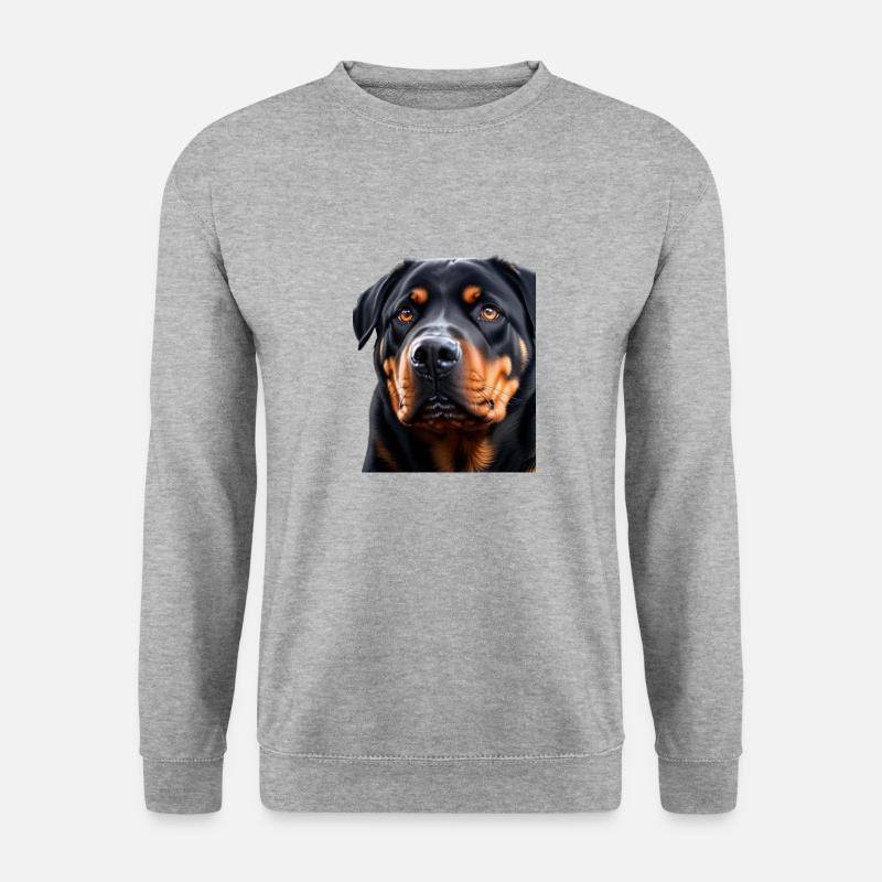 Rottweiler - Unisex Pullover - Weißgrau meliert