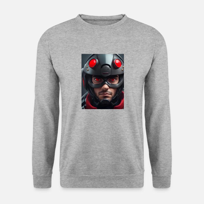 Raketenmann - Unisex Pullover - Weißgrau meliert