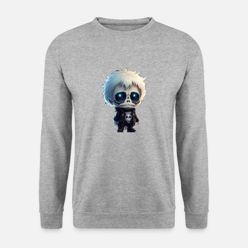 Little cool Skeleton - Unisex Pullover - Weißgrau meliert