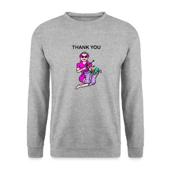 Money - Unisex Sweatshirt - salt & pepper - Front - Alina (178cm) & Michal (187cm)