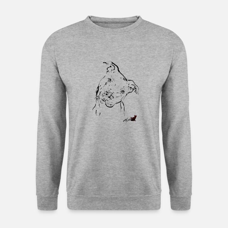 black pit bull - Unisex Sweatshirt - salt & pepper