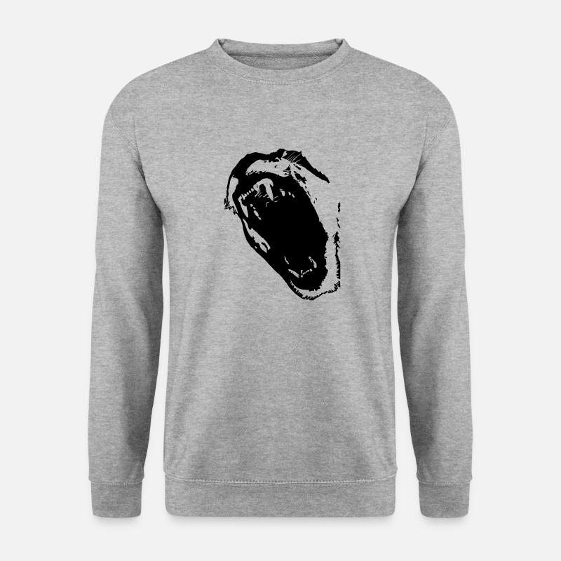 BRÜLLEN - Unisex Pullover - Weißgrau meliert