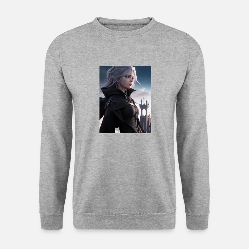 AI 3D Version 43 - Unisex Pullover - Weißgrau meliert