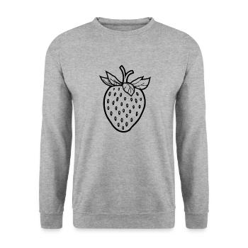 Fraise Fruit Fruit - Sweat-shirt Unisexe - gris chiné - Devant - Alina (178cm) & Michal (187cm)