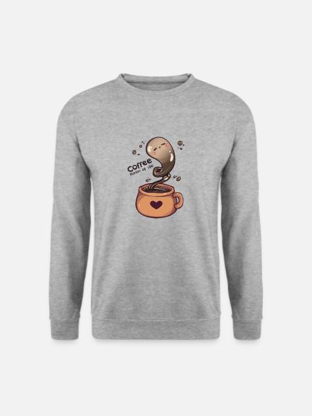 Kaffee - Dein Lebenstrunk! Coffee Potion of Life - Unisex Pullover - Weißgrau meliert